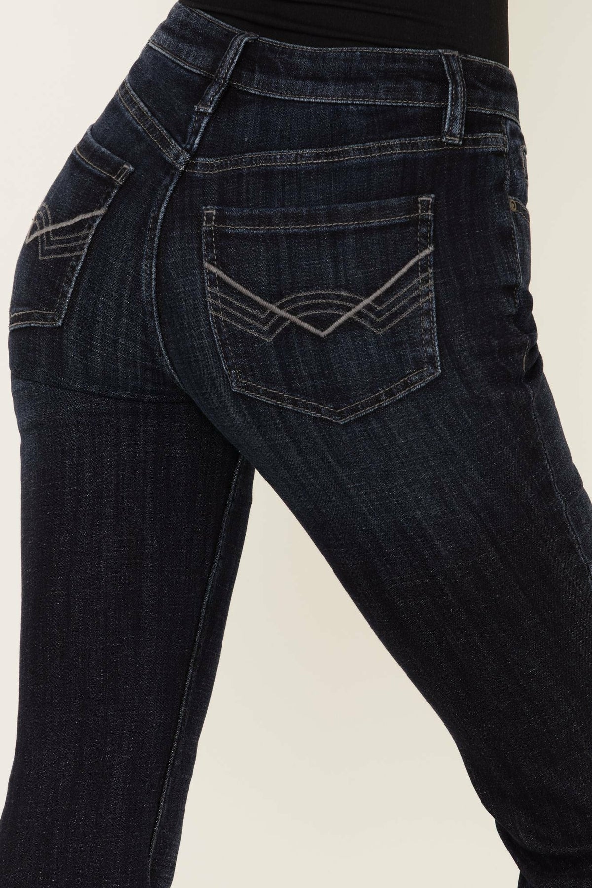 Hickory Place Dark Wash High Risin' Slit Bootcut Jeans