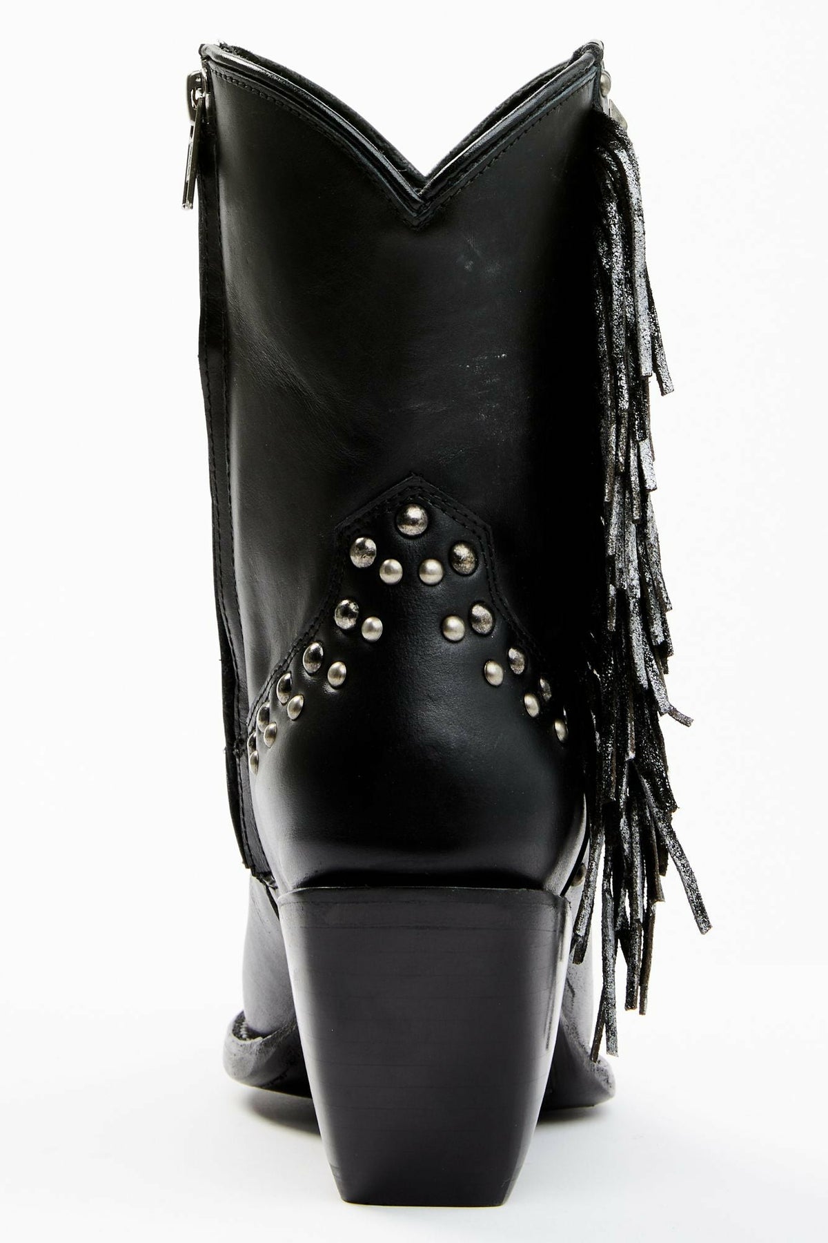 Studded Fringe Day Trip Cowgirl Boots - Snip Toe