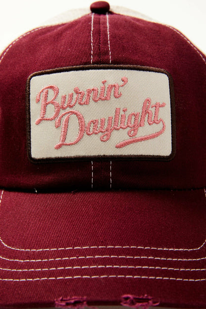 Burnin' Daylight Distressed Mesh Back Baseball Hat