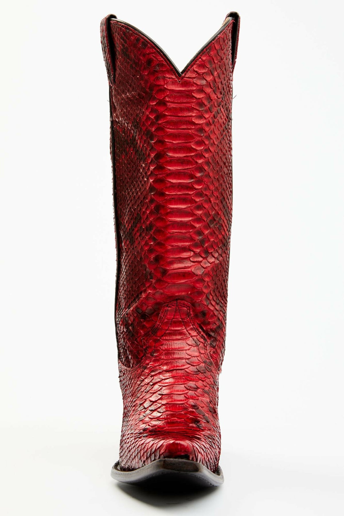Slay Red Python Tall Western Boots - Snip Toe