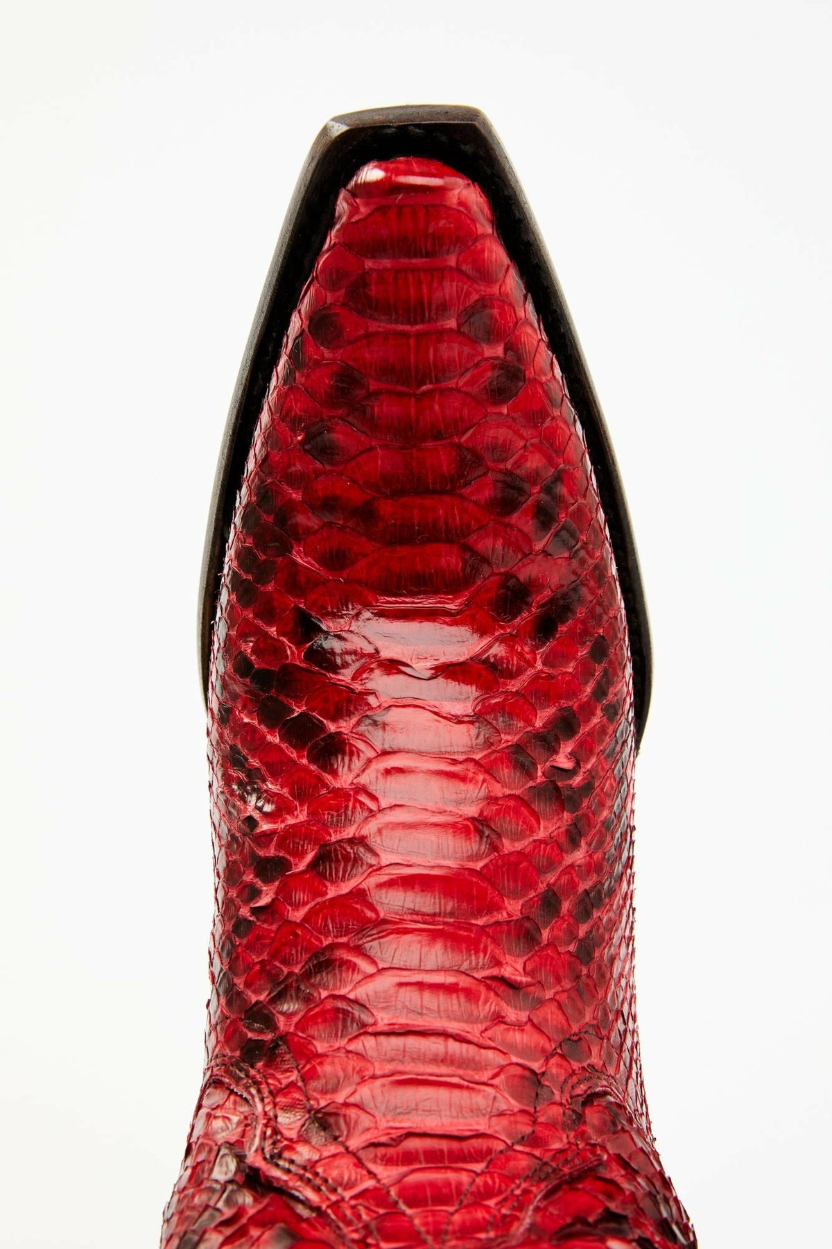 Slay Red Python Tall Western Boots - Snip Toe