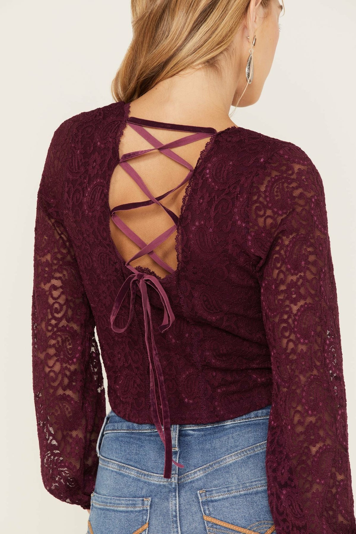 Date Night Floral Lace Crop Top