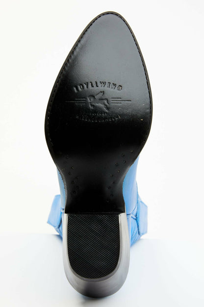 Wheels Metallic Royale Leather Western Booties - Round Toe