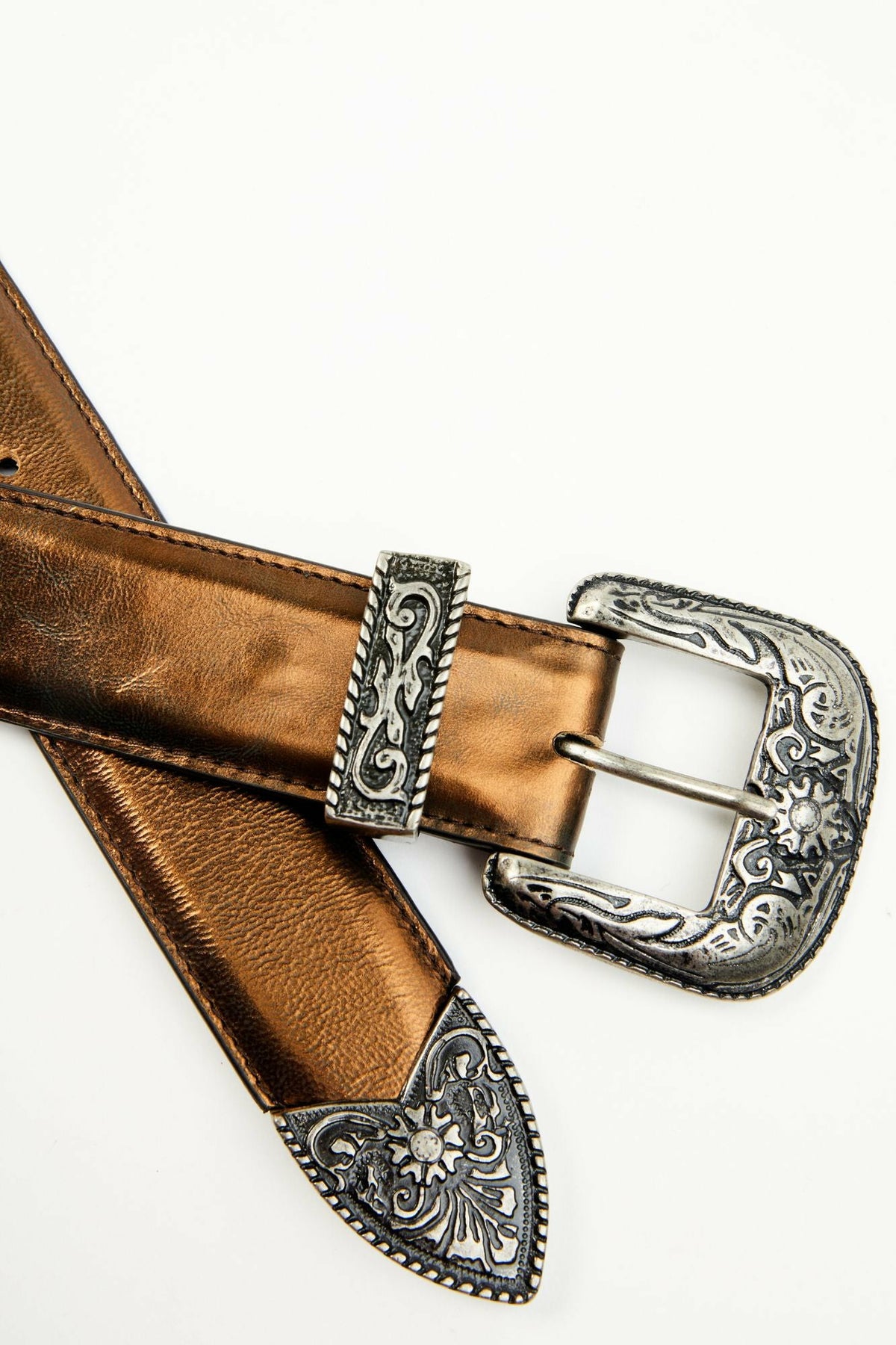 Bronze Patina Western Belt