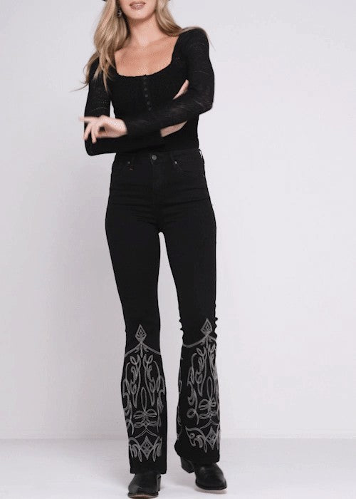 Saddle Drive High Rise Bootcut Jeans