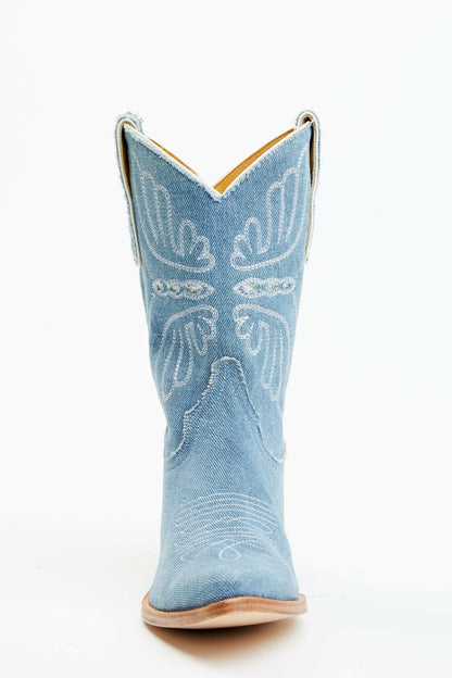 Aces Denim Deux Western Boots - Pointed Toe