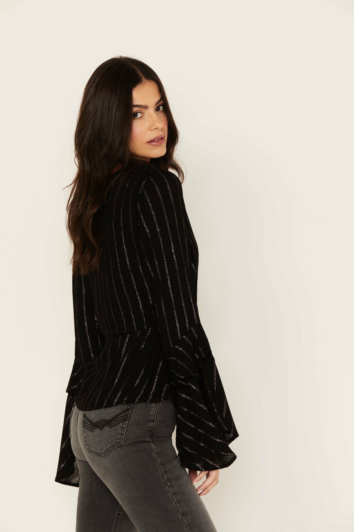 Lafayette Metallic Stripe Top
