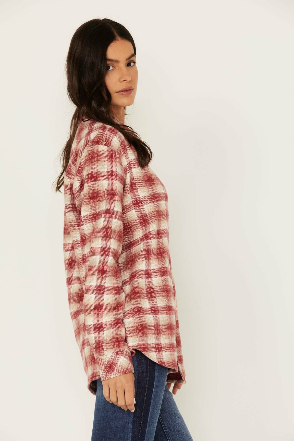 Plaid Print Roby Flannel Top