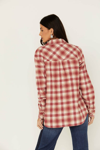 Plaid Print Roby Flannel Top