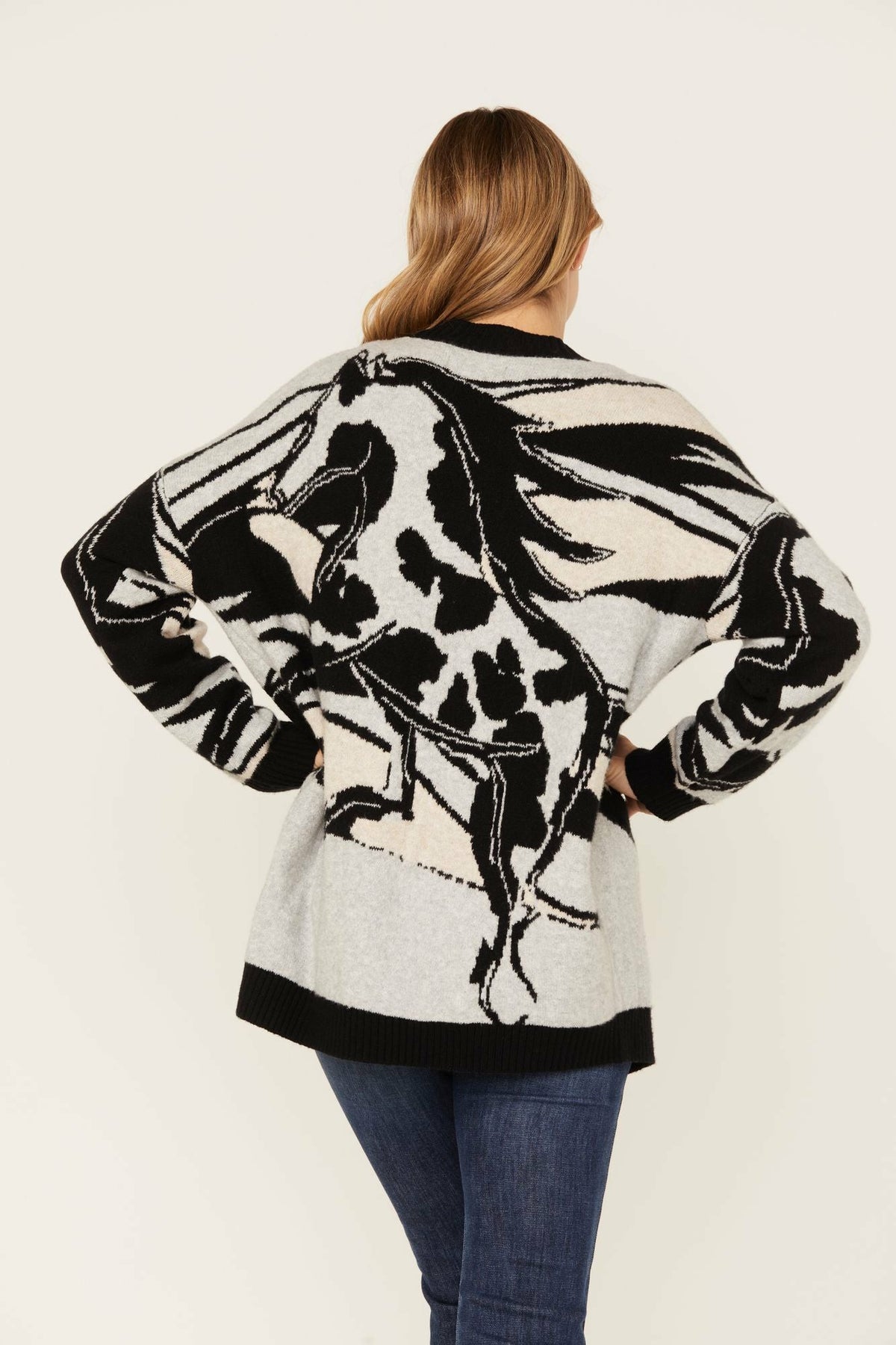 Alice Floral Abstract Cardigan Sweater