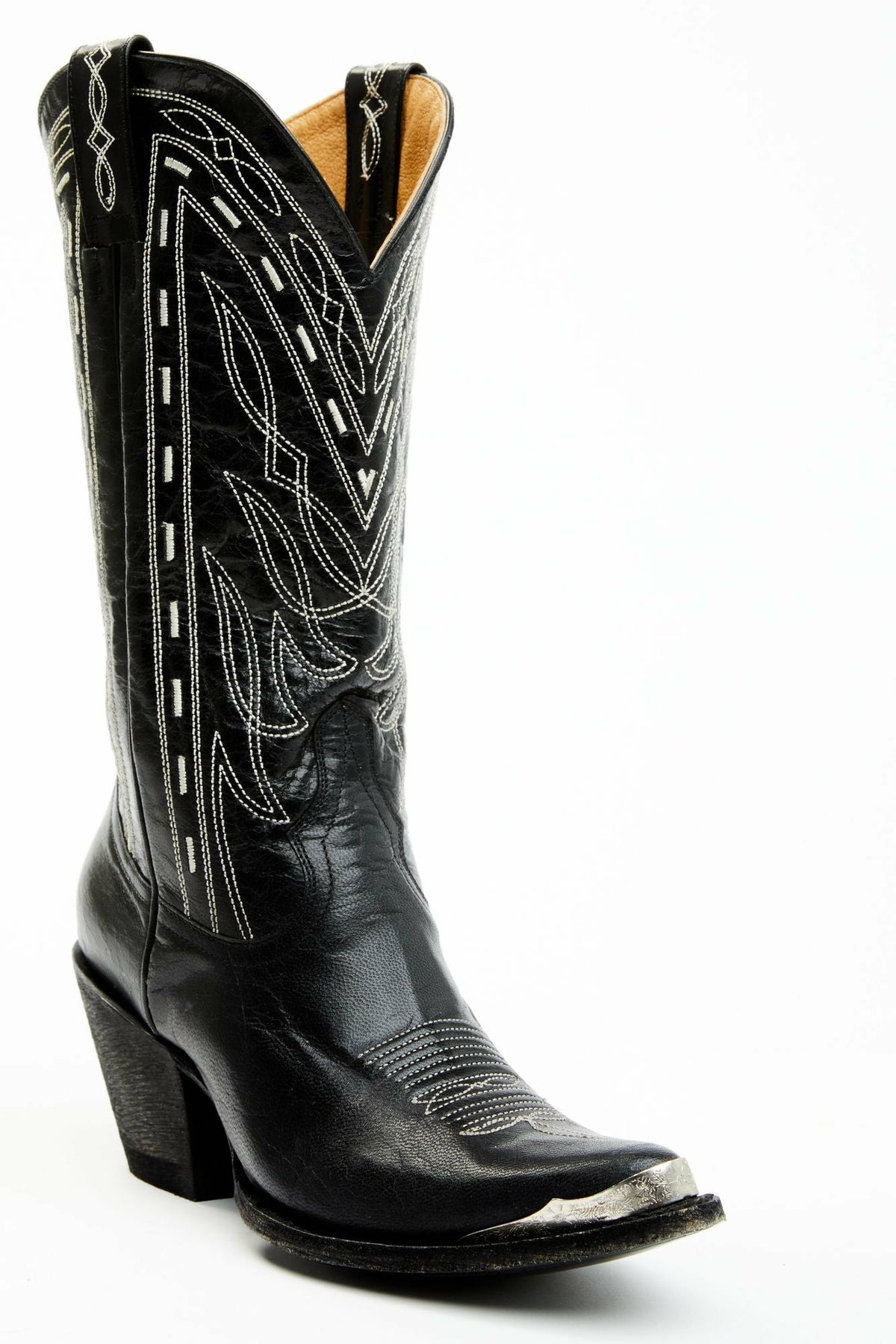 Retro Rock Black Western Boots - Round Toe