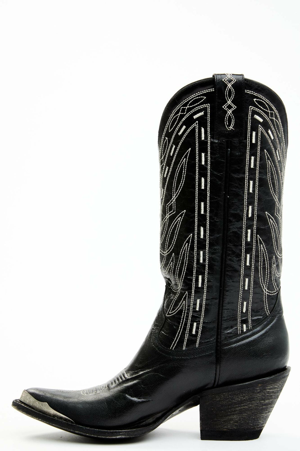 Retro Rock Black Western Boots - Round Toe