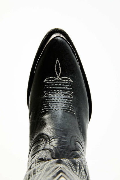 Retro Rock Black Western Boots - Round Toe