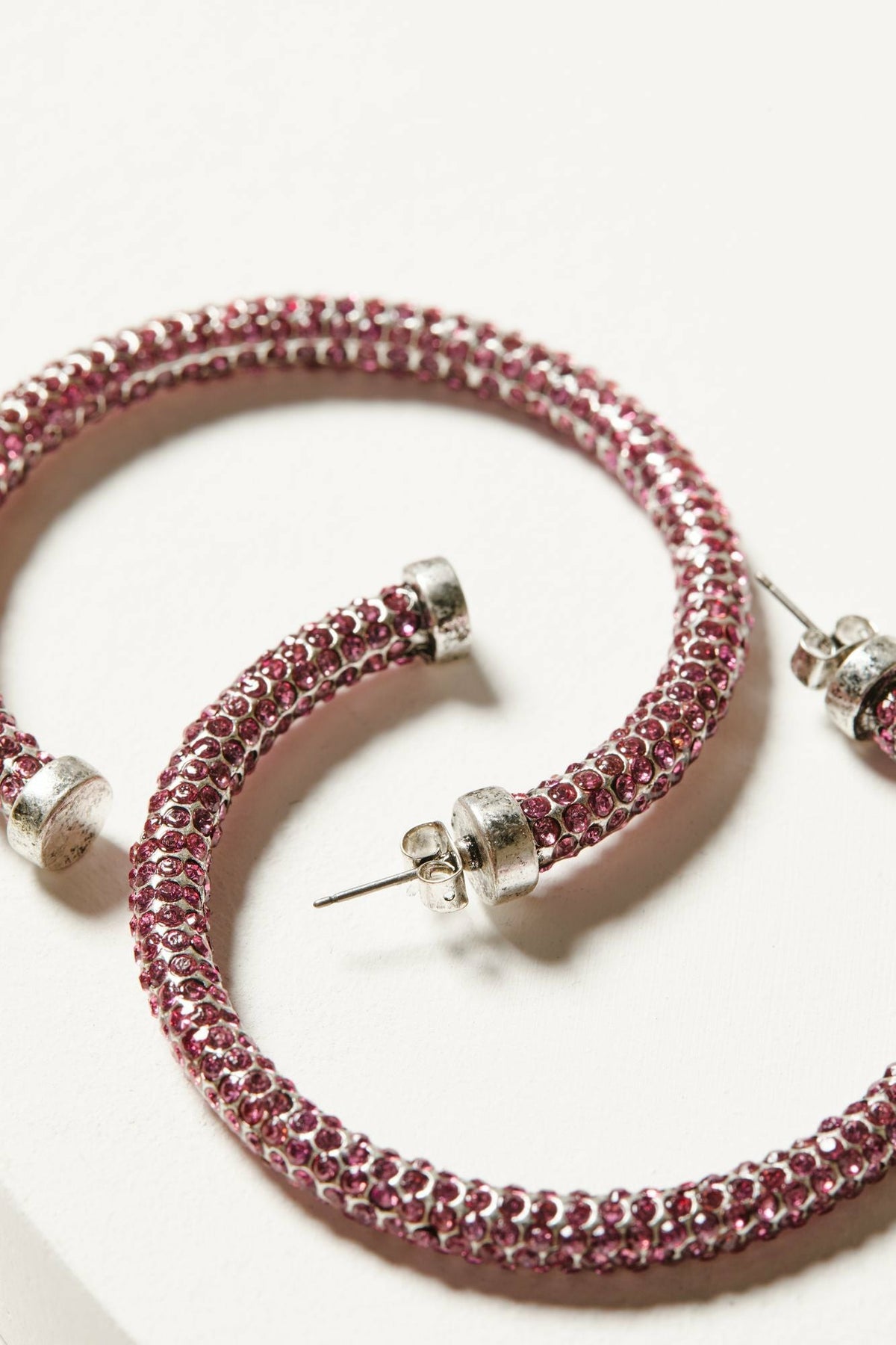 Avalon Fuchsia Hoop Earrings