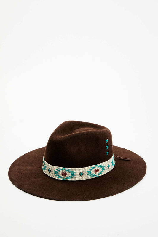 Oxbow Beaded Wool Felt Western Hat