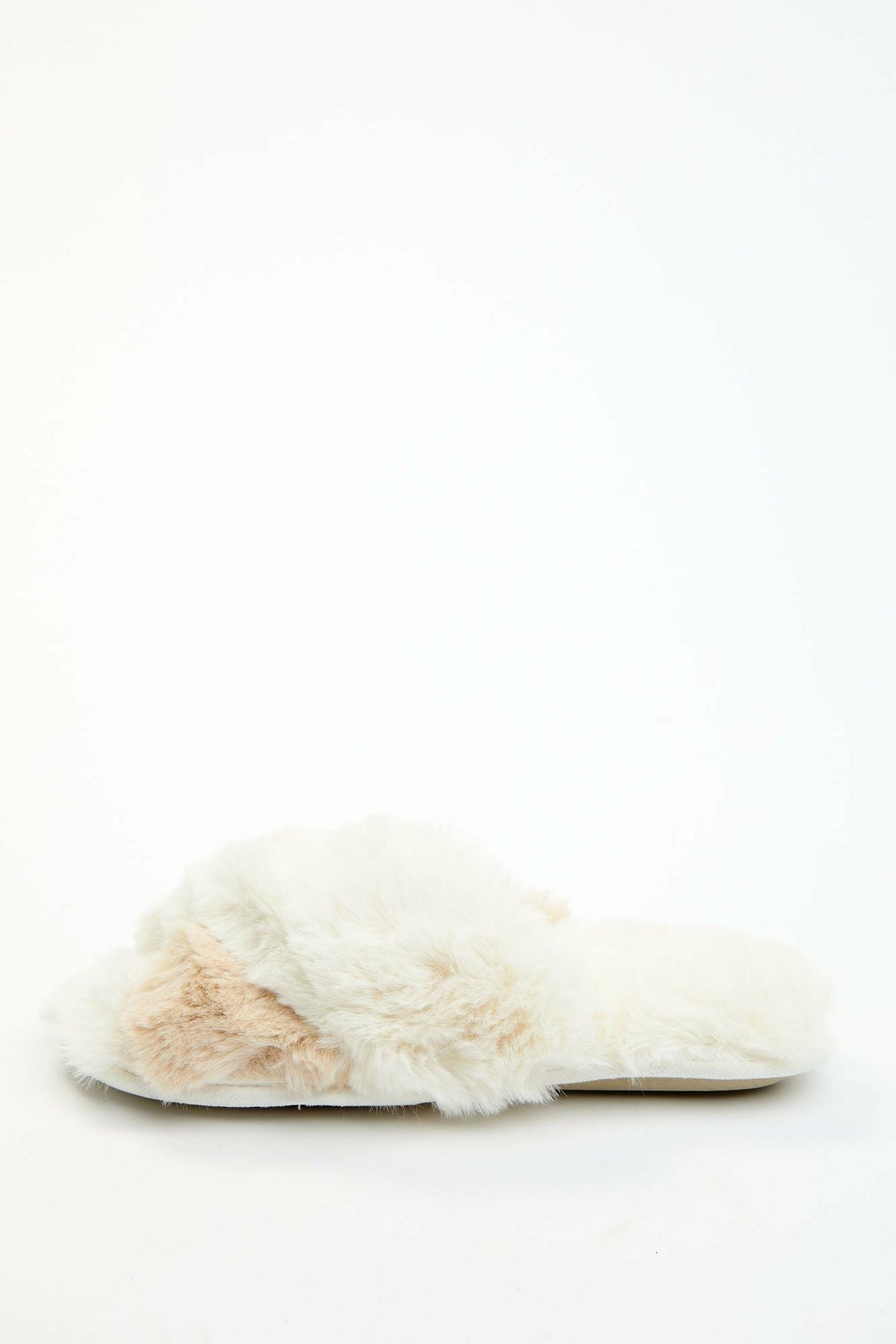 Aspen Cream Faux Fur Slippers