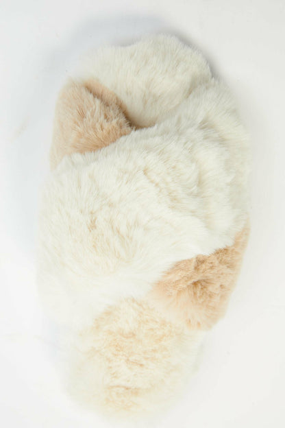 Aspen Cream Faux Fur Slippers