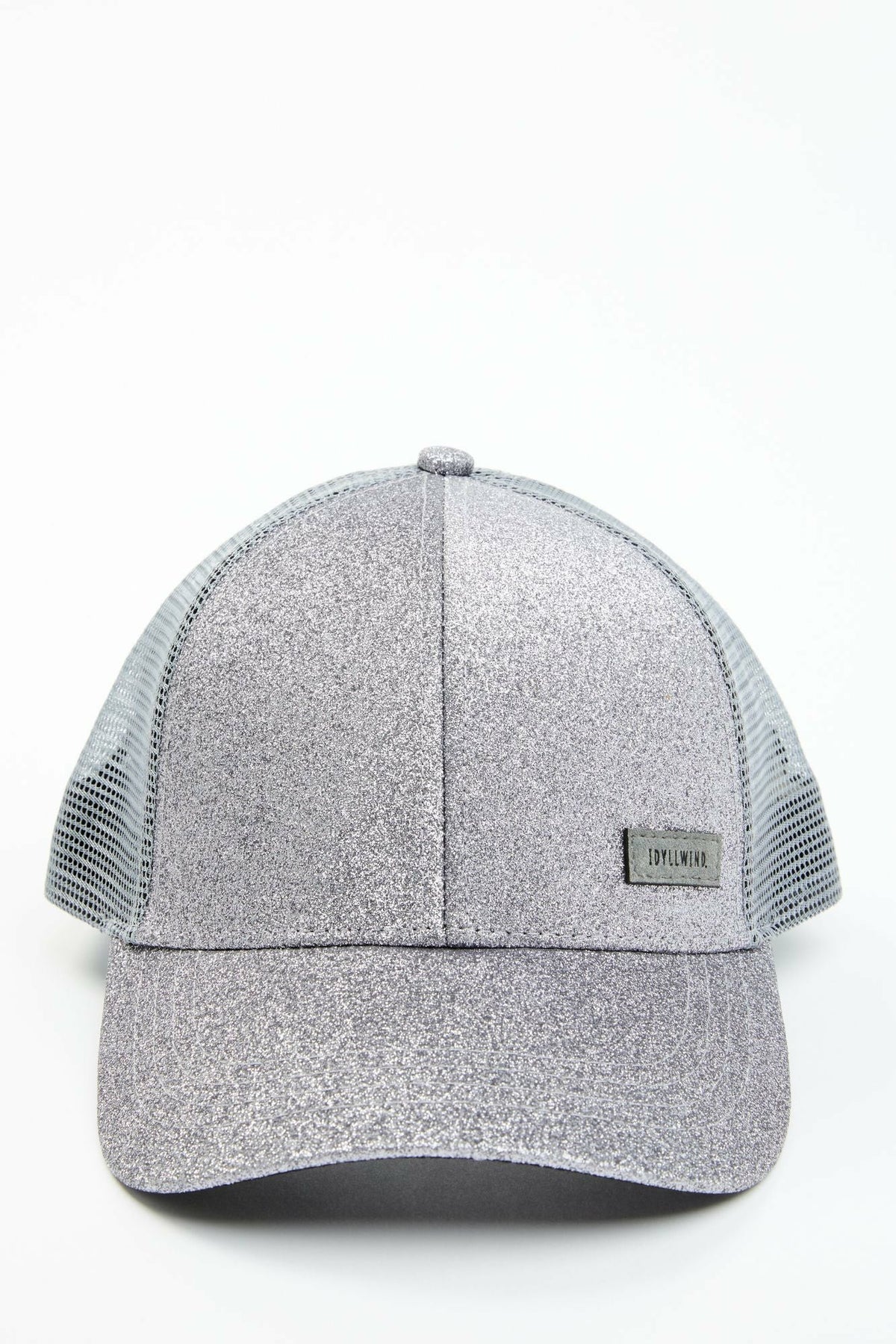 Silver Glitter Baseball Hat