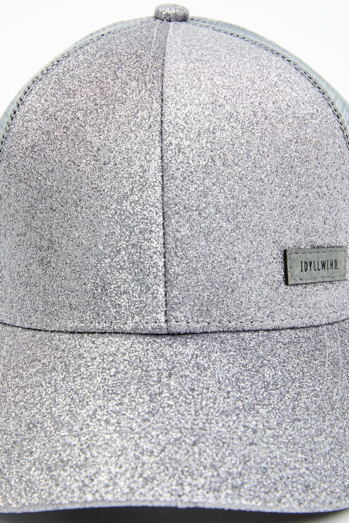 Silver Glitter Baseball Hat