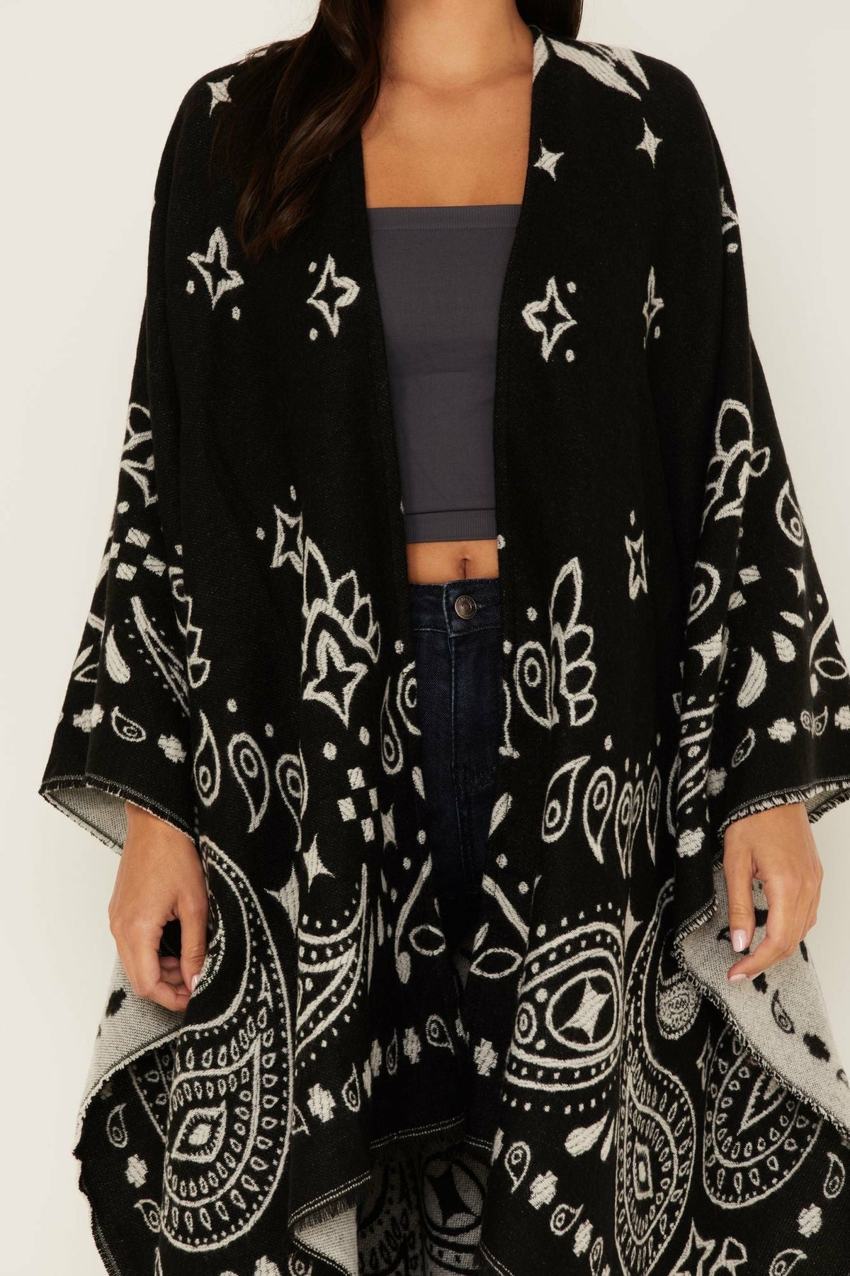 Kyle Bandana Print Blanket Shawl
