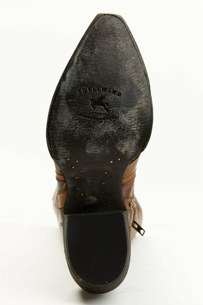 Straight Up Orix Goat Studded Leather Tall Western Boots - Snip Toe