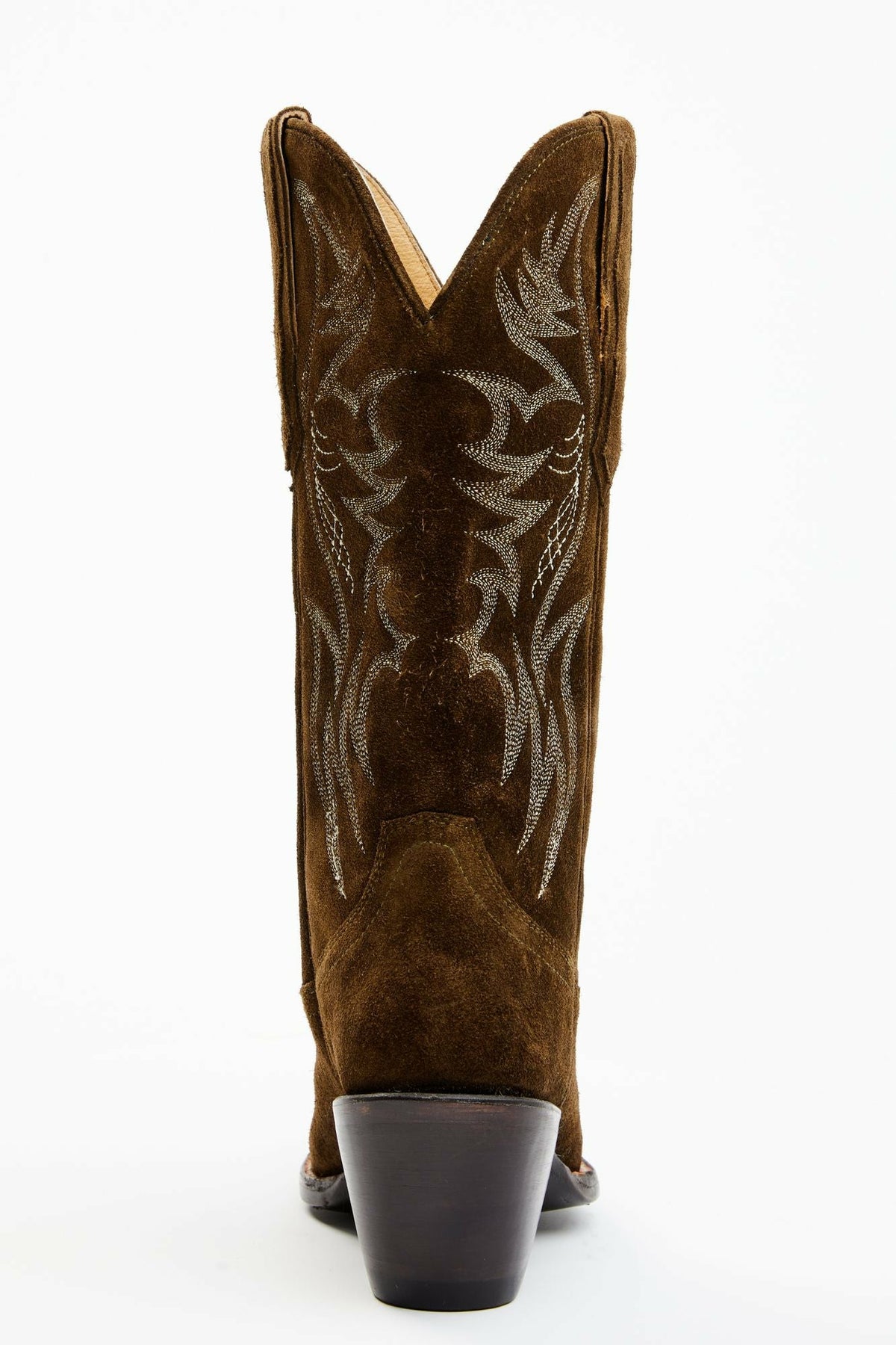 Charmed Life Olive Suede Western Boots - Round Toe