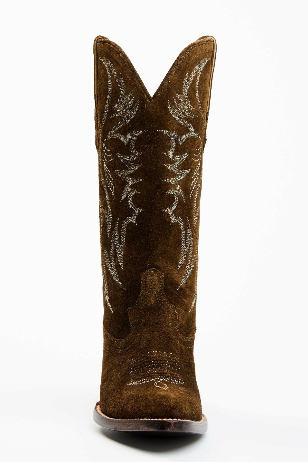 Charmed Life Olive Suede Western Boots - Round Toe