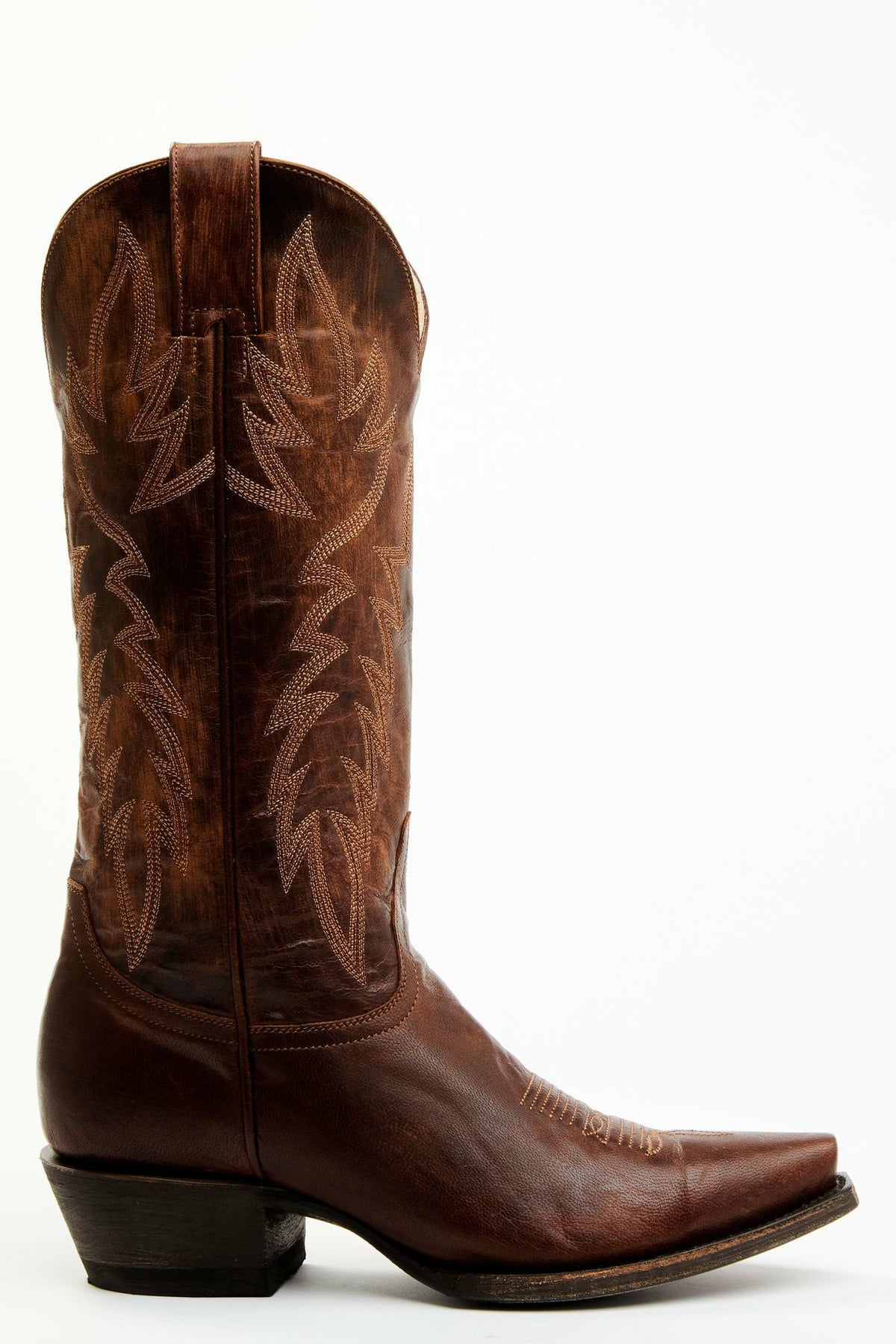Wheeler Brass Brown Western Performance Boots - Snip Toe