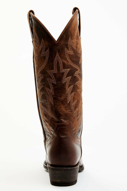 Wheeler Brass Brown Western Performance Boots - Snip Toe