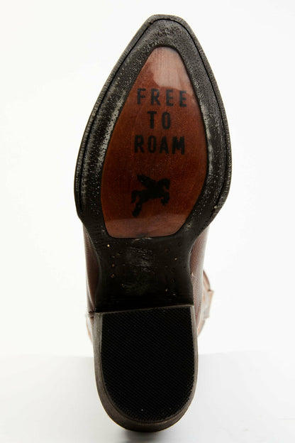 Wheeler Brass Brown Western Performance Boots - Snip Toe