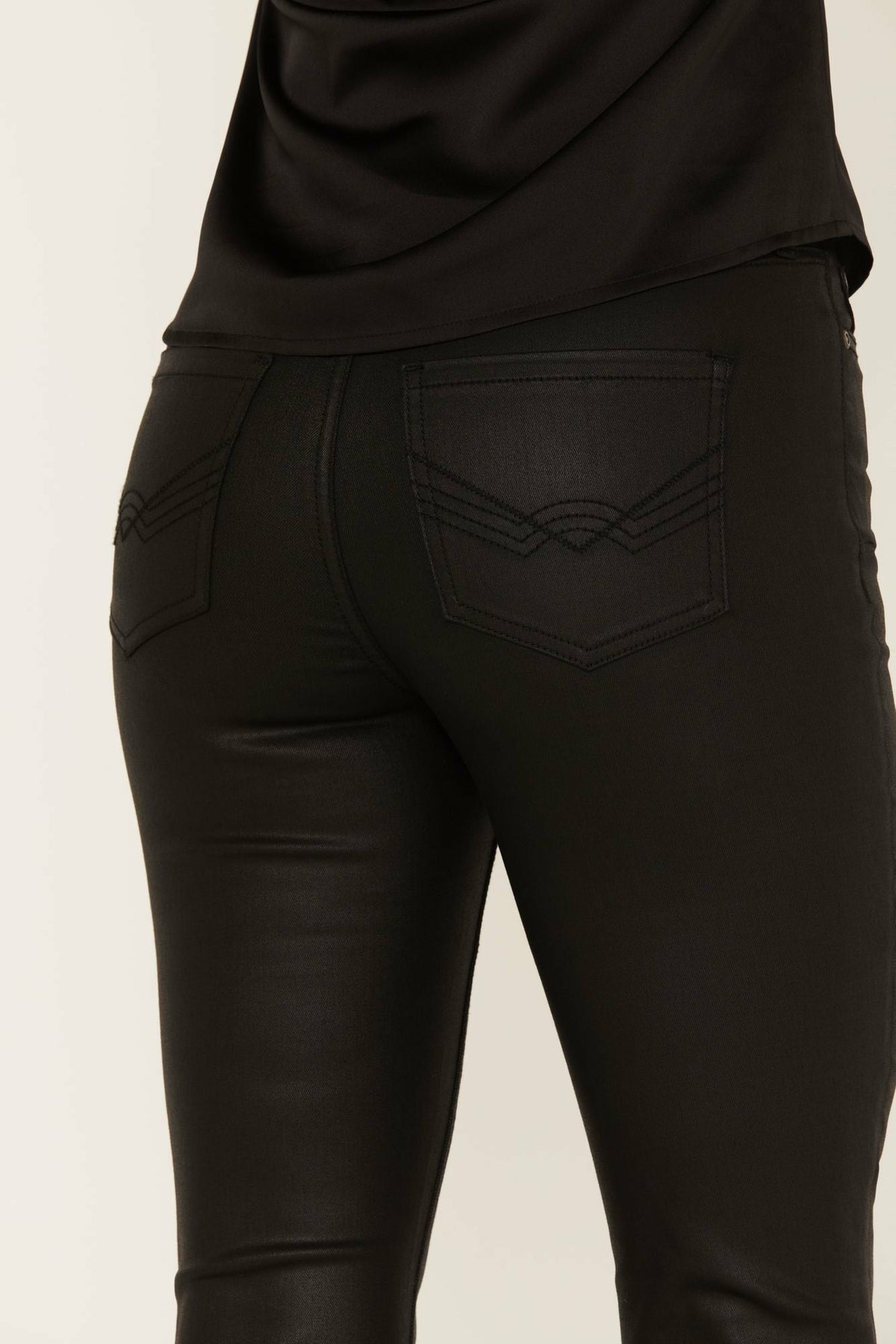 Jayme Coated High Risin Bootcut Jeans