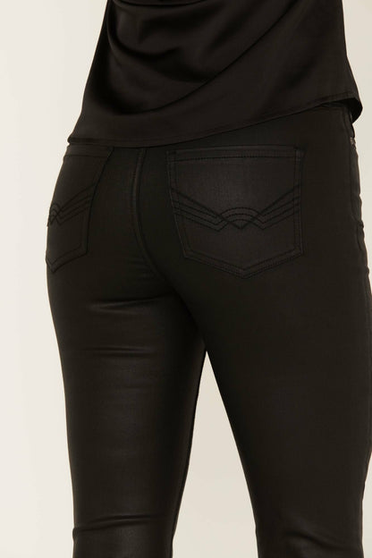 Jayme Coated High Risin Bootcut Jeans