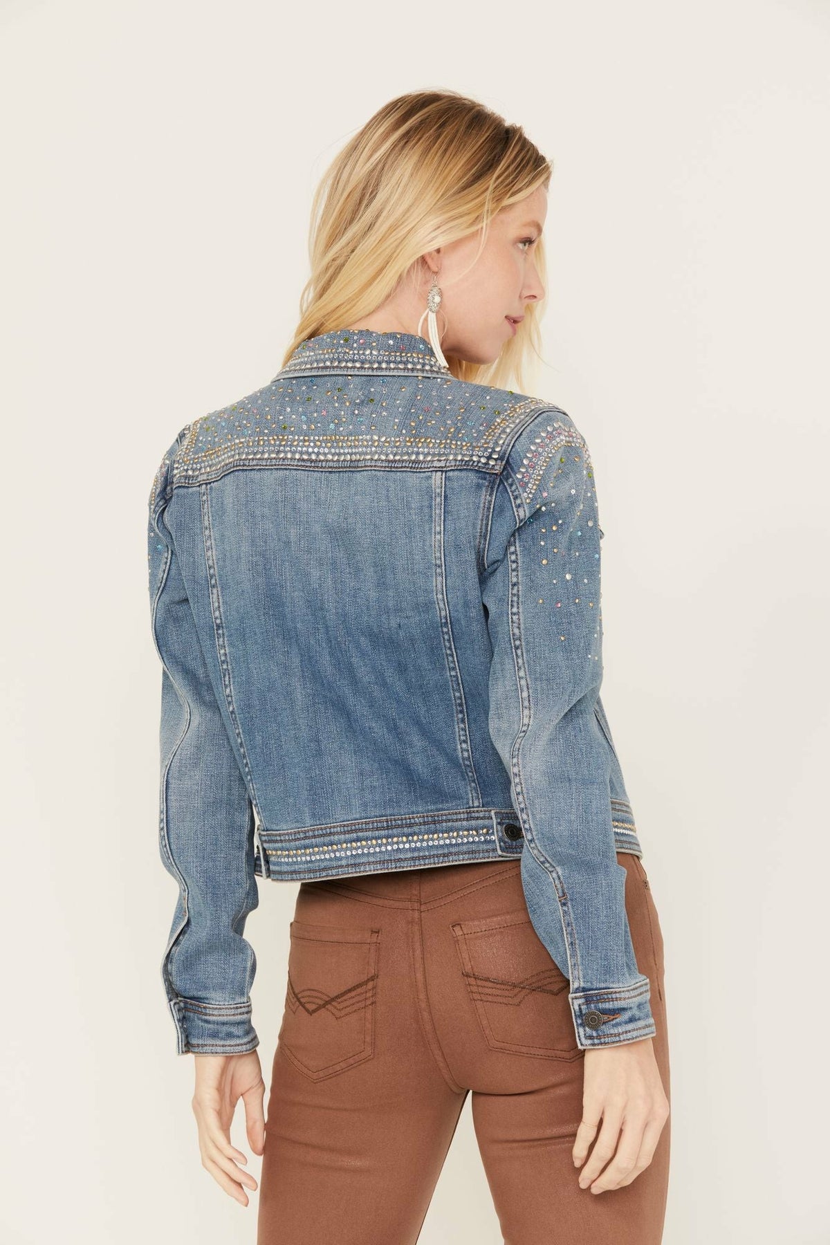 Shiloh Drive Embellished Denim Trucker Jacket