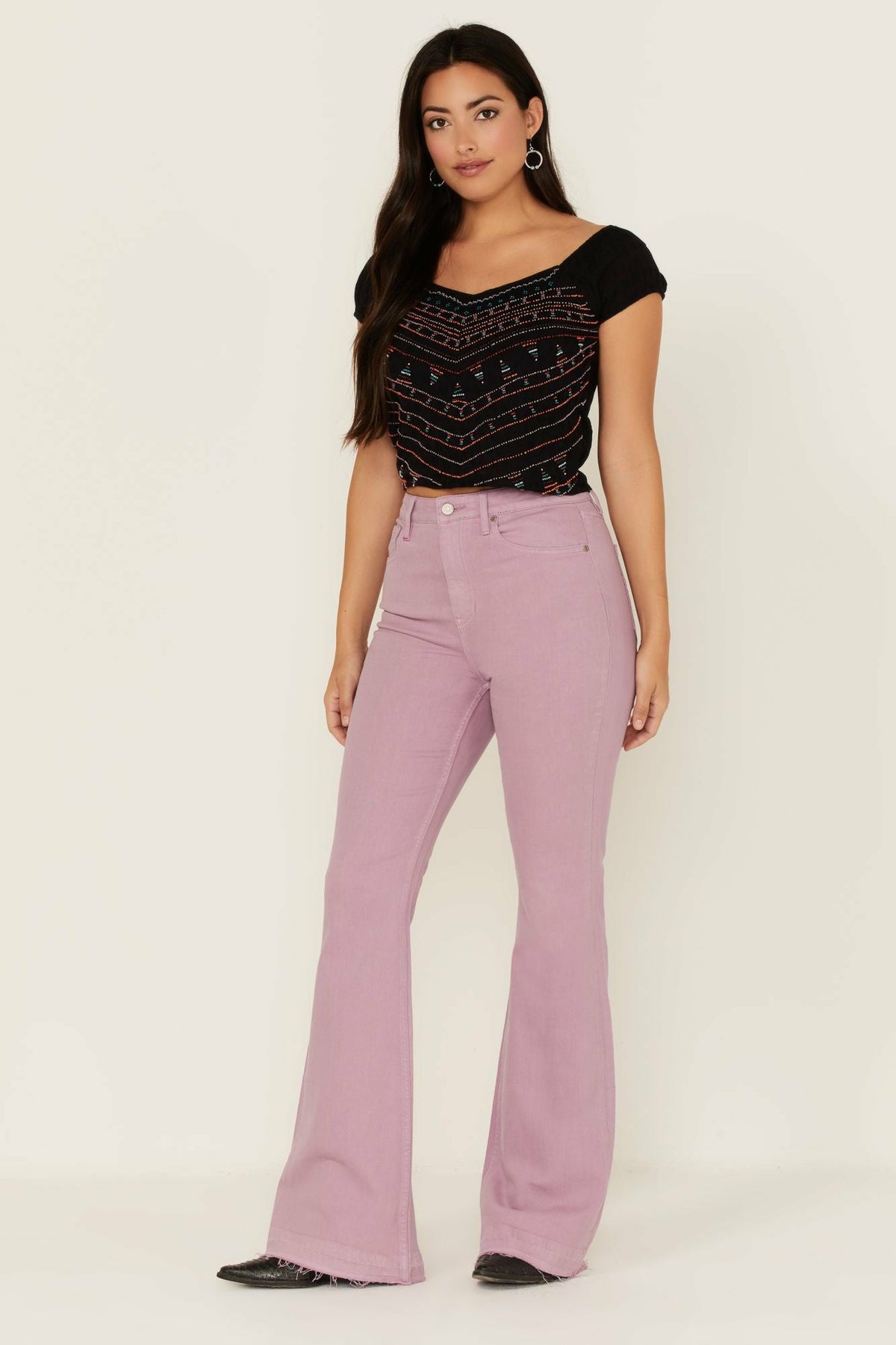 Dusty High Rise Flare Jeans