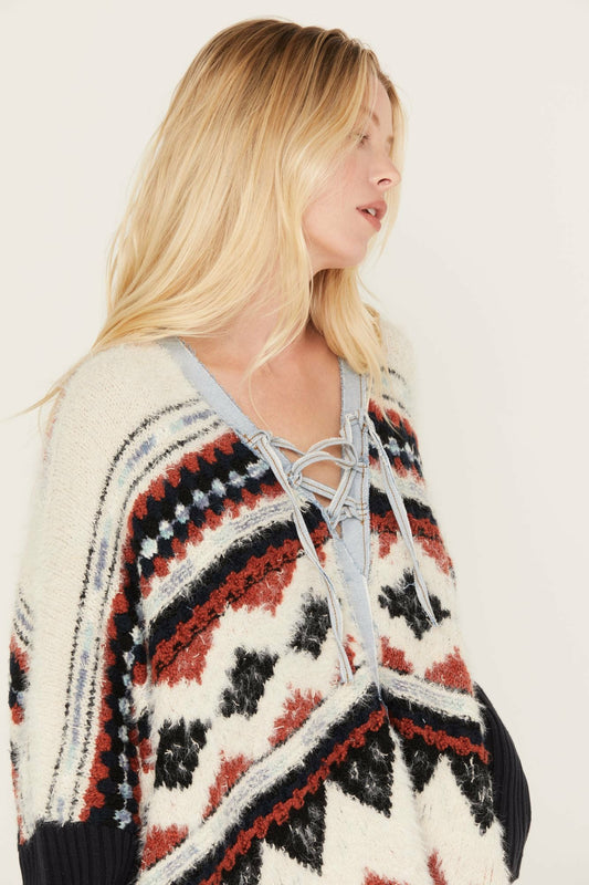 Mack Denim Trim Sweater