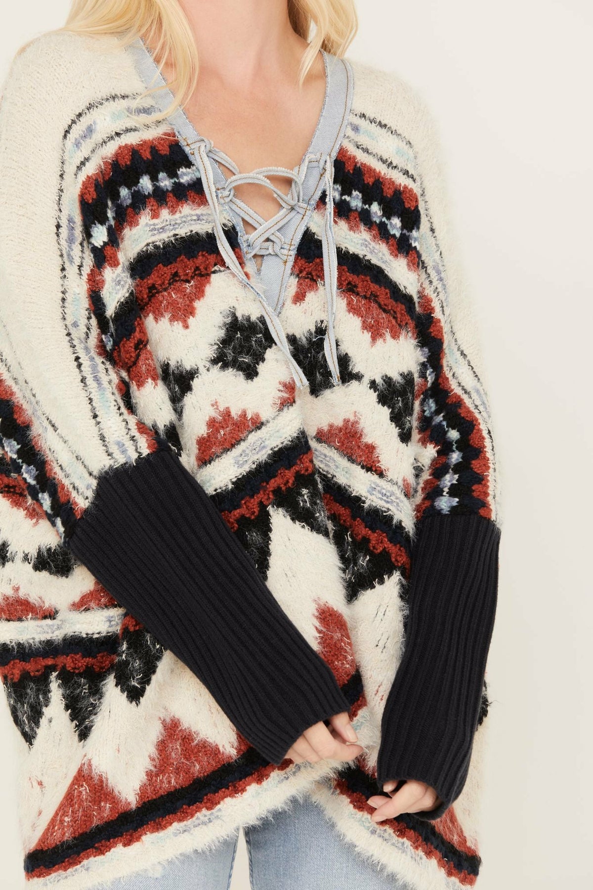 Mack Denim Trim Sweater