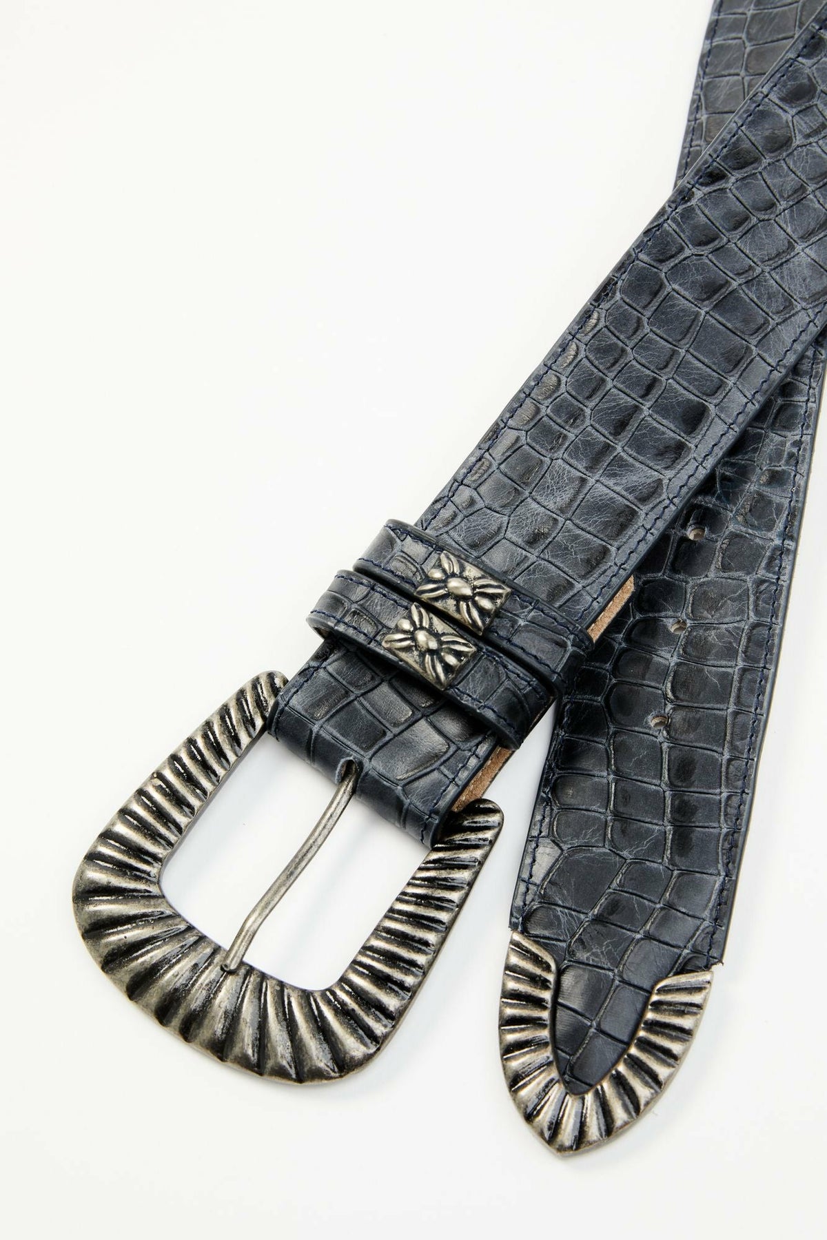 Napier Crocodile Print Western Belt