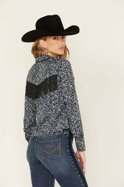 Brooks Button Down Fringe Top