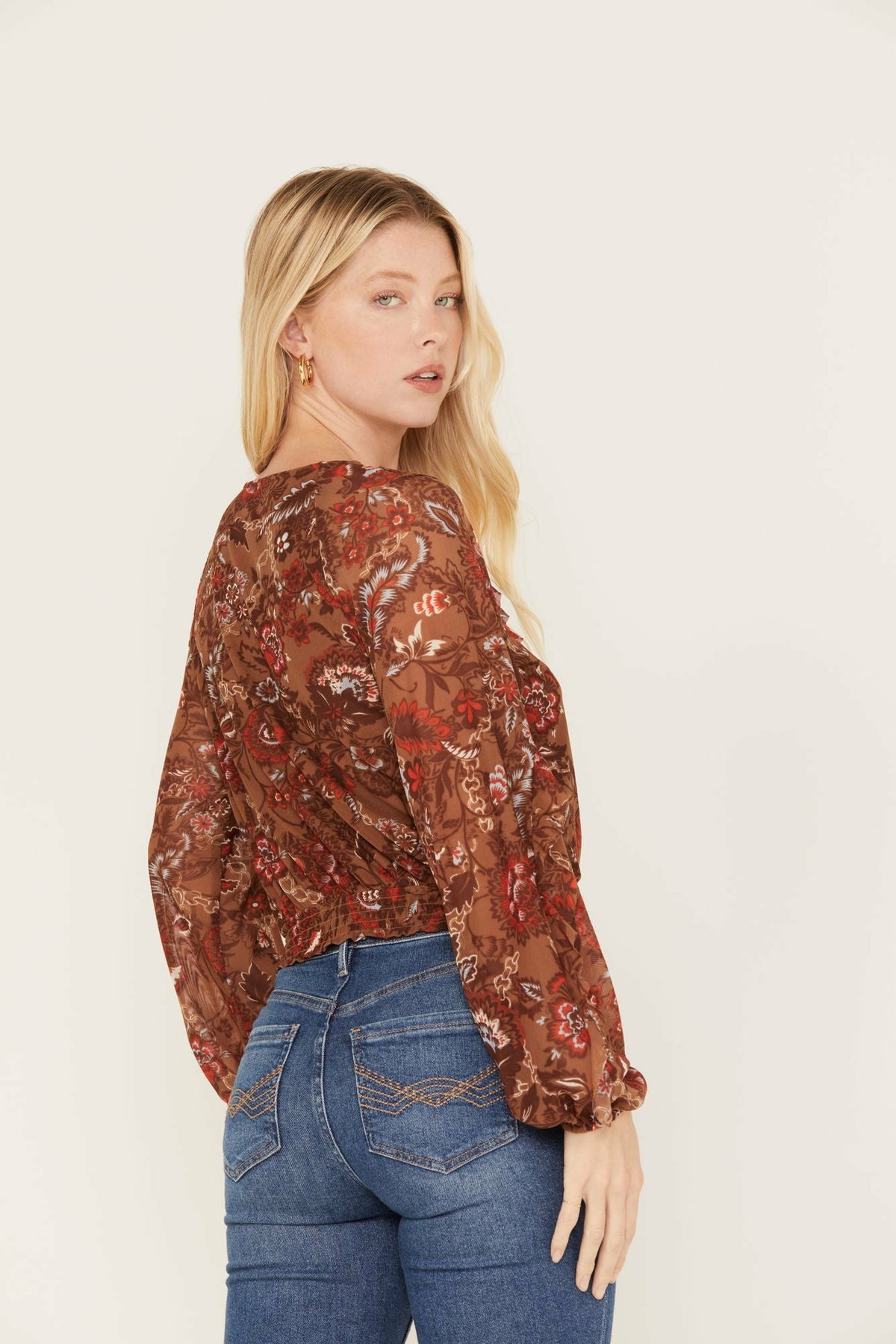 McCoy Meshed Lace-Up Top
