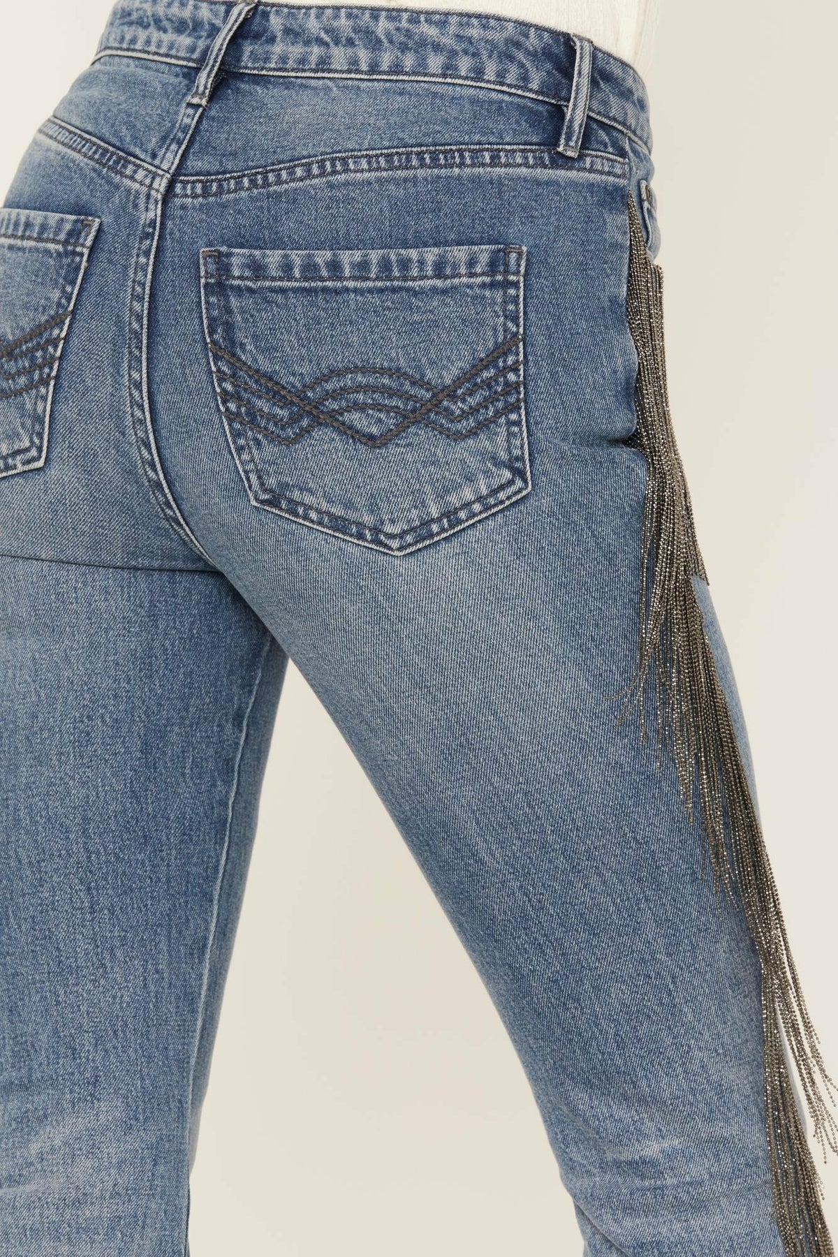 Carlyle Place High Risin' Fringe Bootcut Jeans