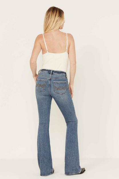Foxwood High Risin' Rhinestone Flare Jeans