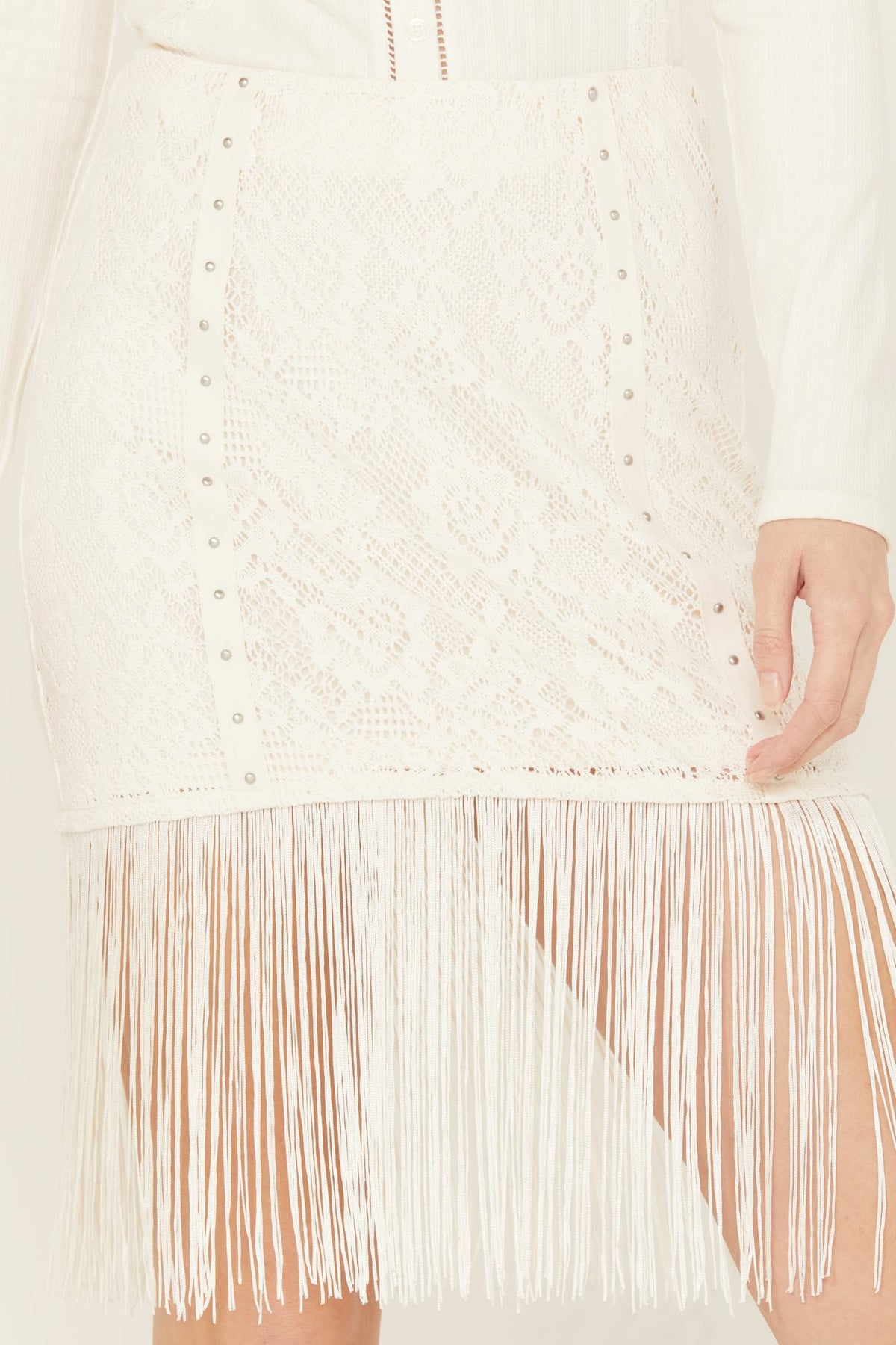 Rocker Studs and Lace Skirt