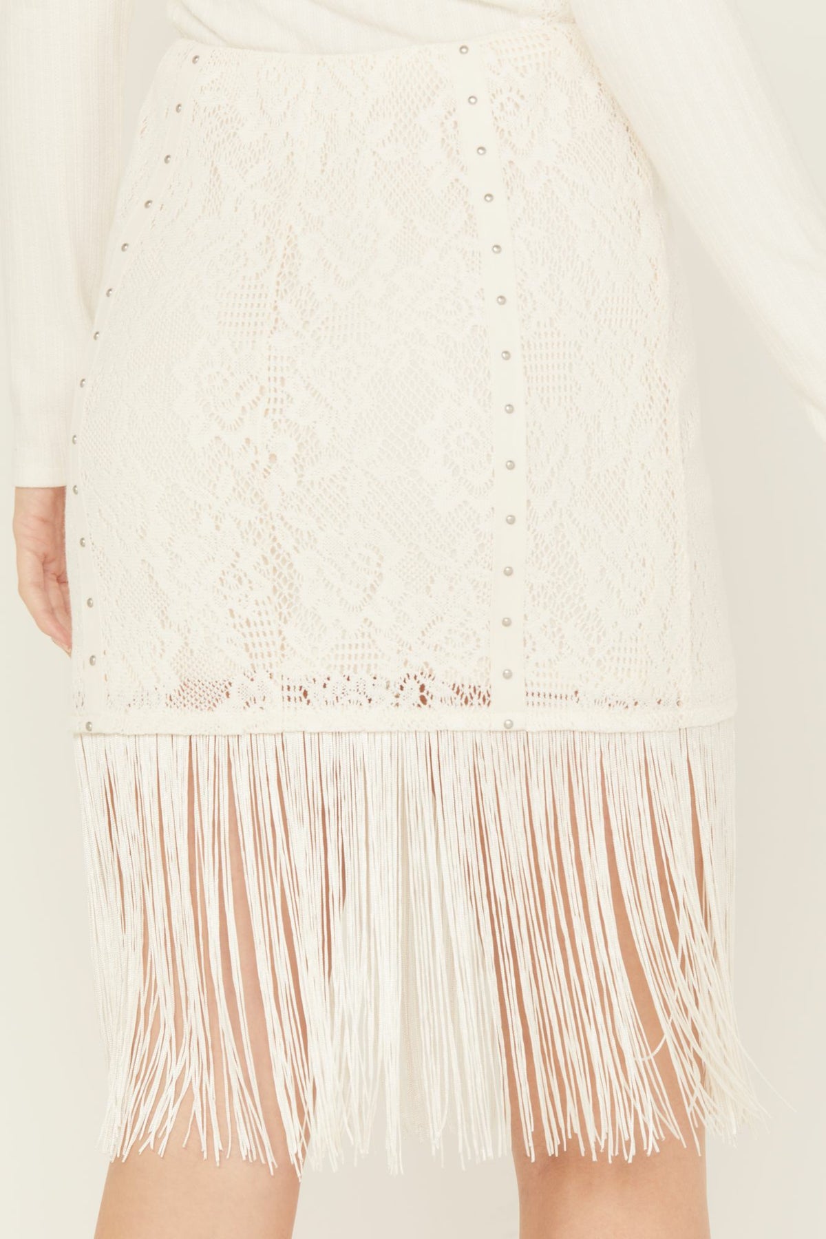 Rocker Studs and Lace Skirt