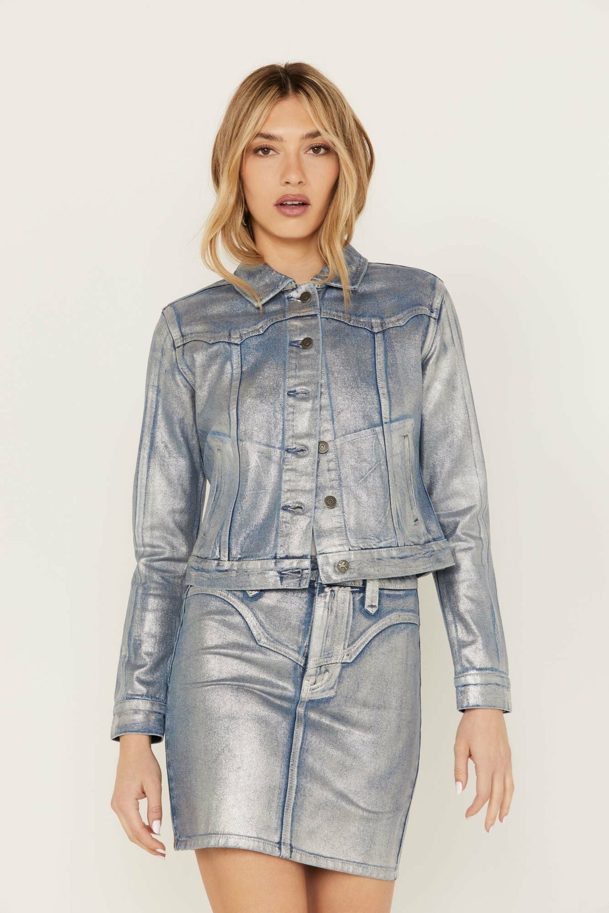 Goldfinch Denim Foiled Jacket