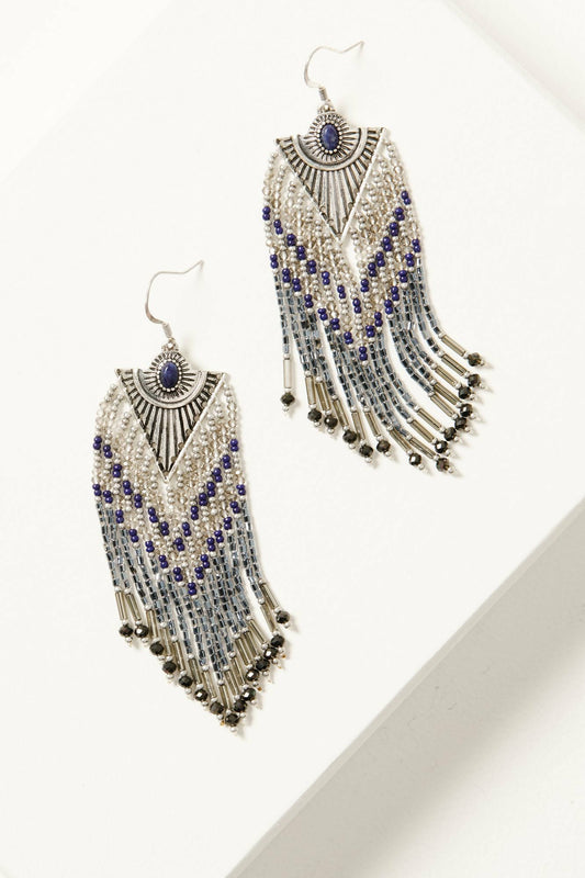 Lenox Beaded-Fringe Earrings