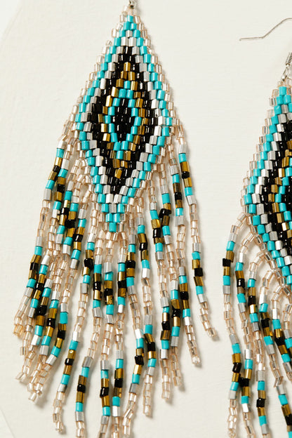 Lola Beaded Fringe Earrings