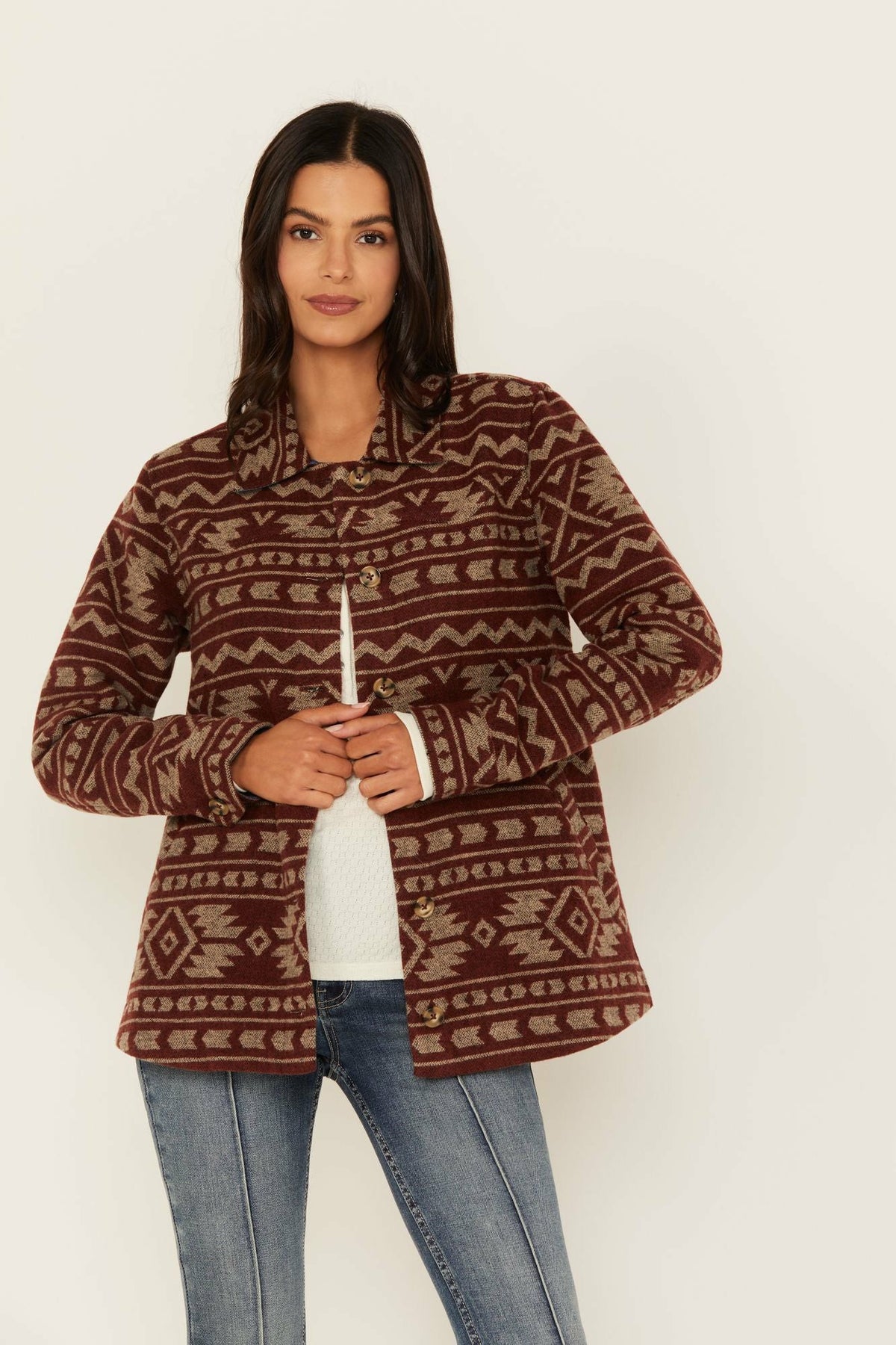 Marie Southwestern Print Shacket
