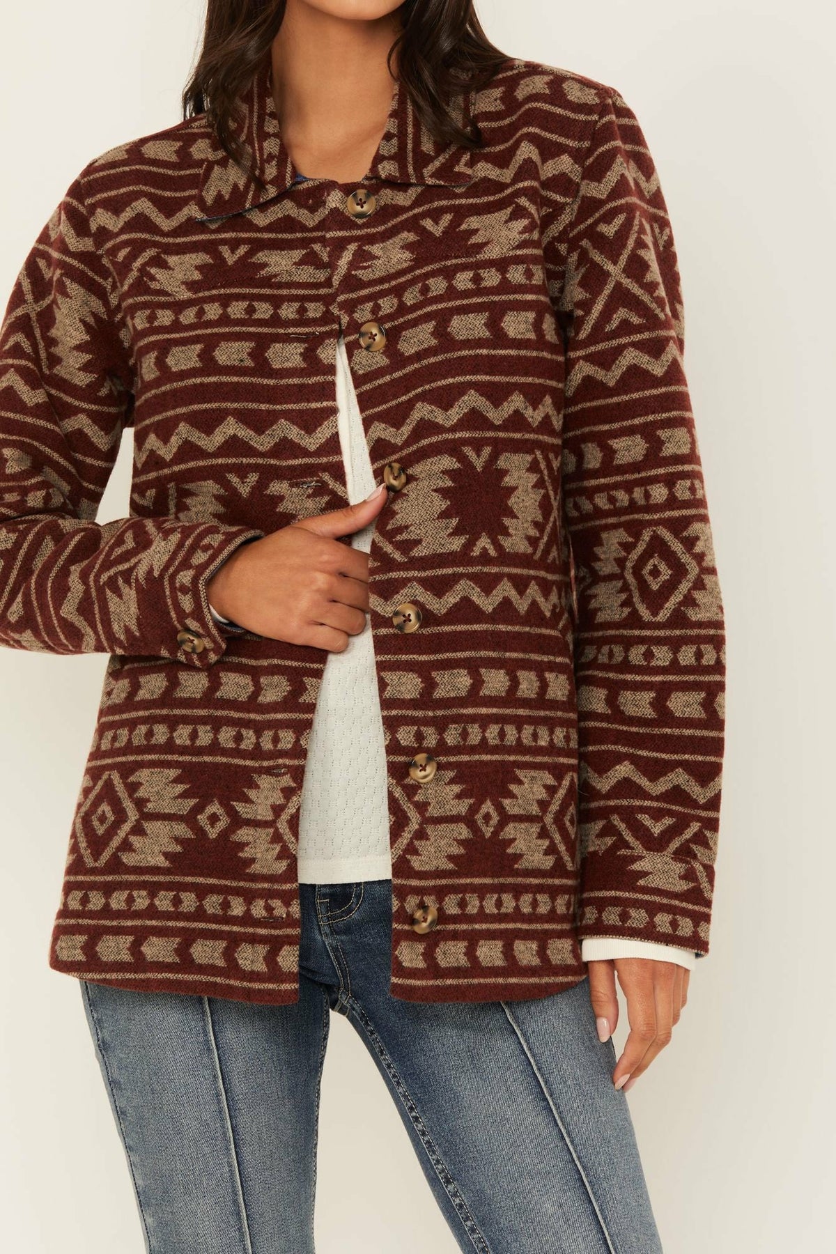 Marie Southwestern Print Shacket