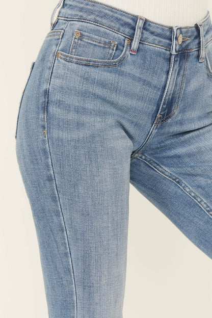 Atwood Light Wash Rebel Mid Rise Stretch Bootcut Jeans