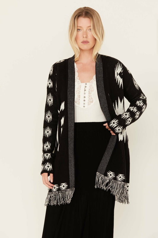 Mamie Southwestern Print Cardigan